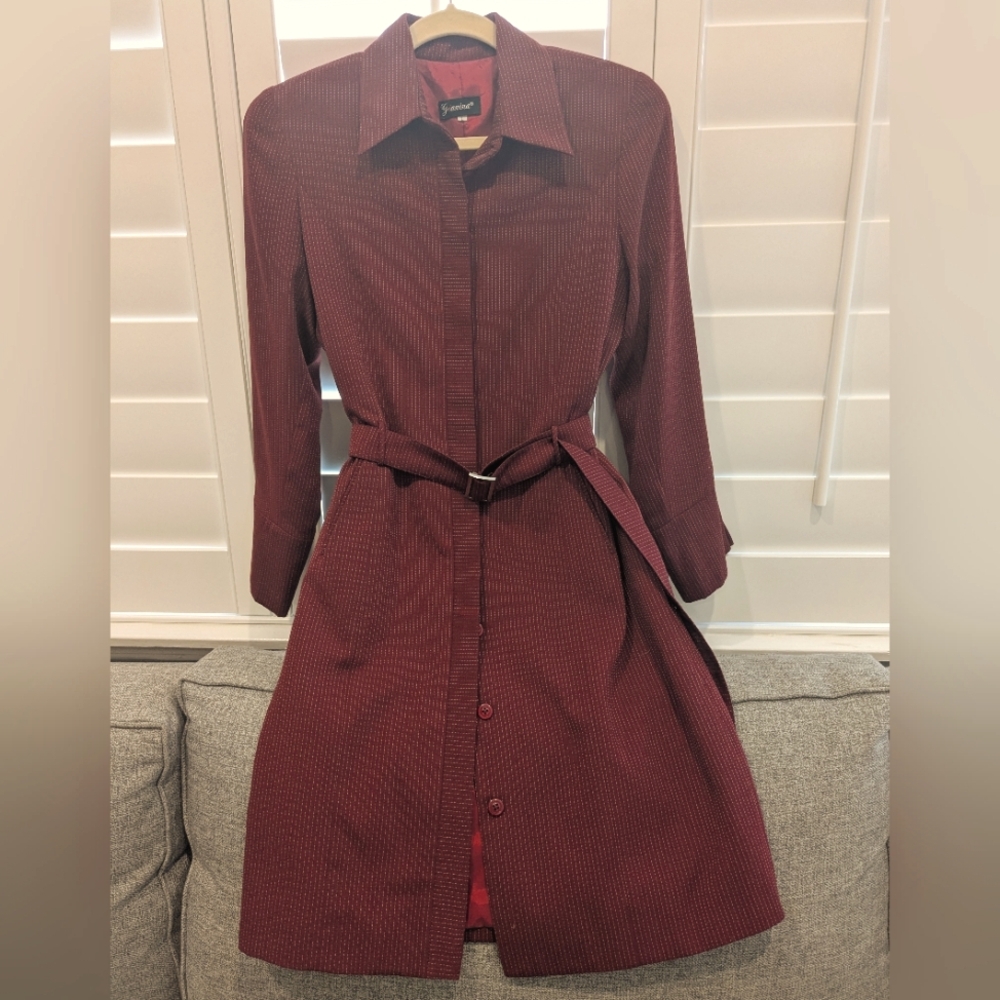 Vintage Burgundy Jacket Dress